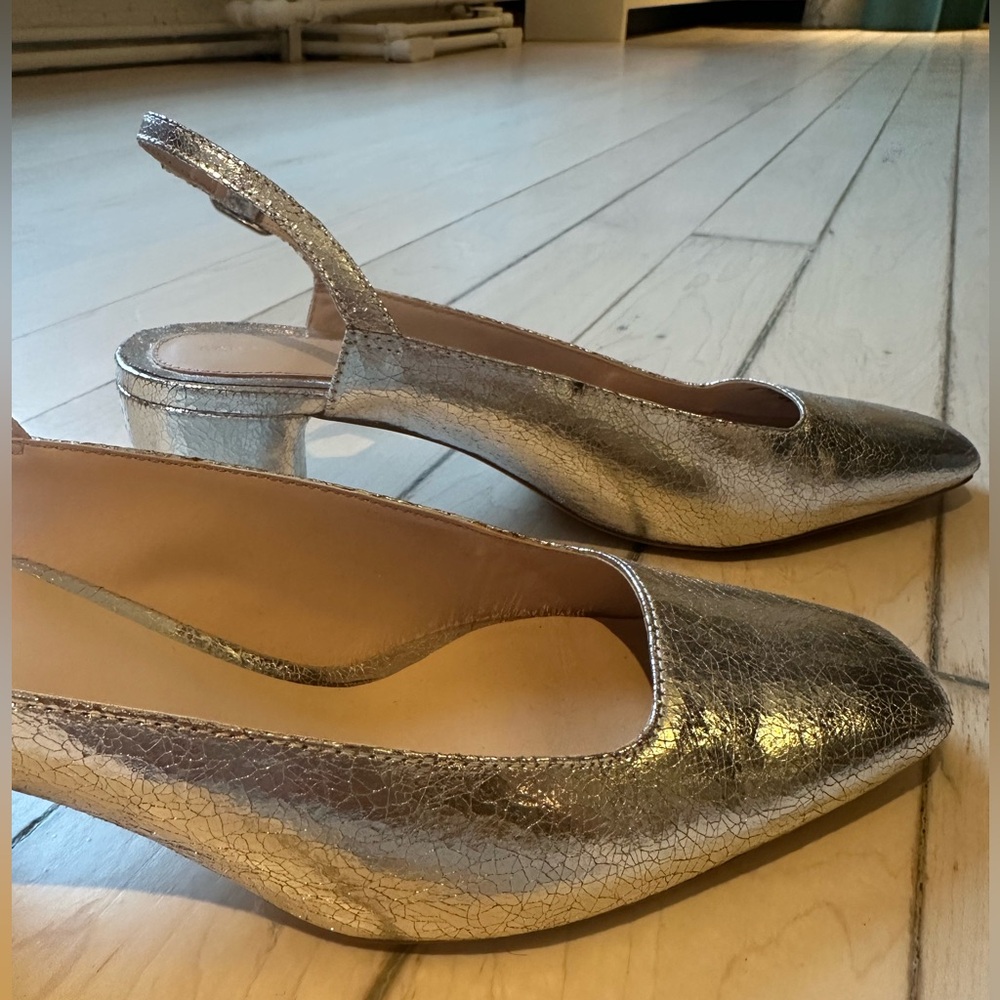 Zara Kitten Slingback Block Heels - Picture 4 of 11